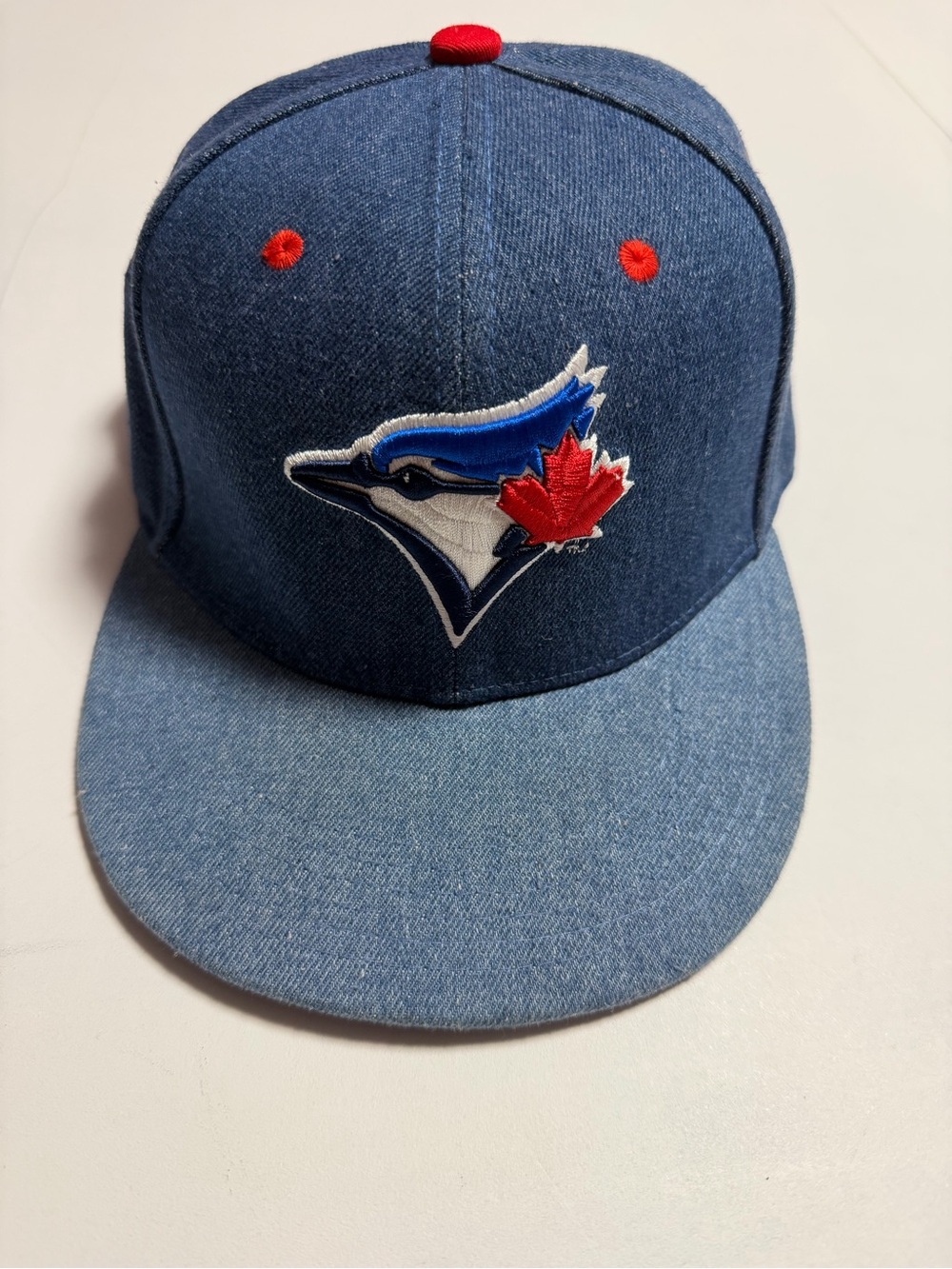 Blue Denim Toronto Blue Jays Logo Snapback Hat